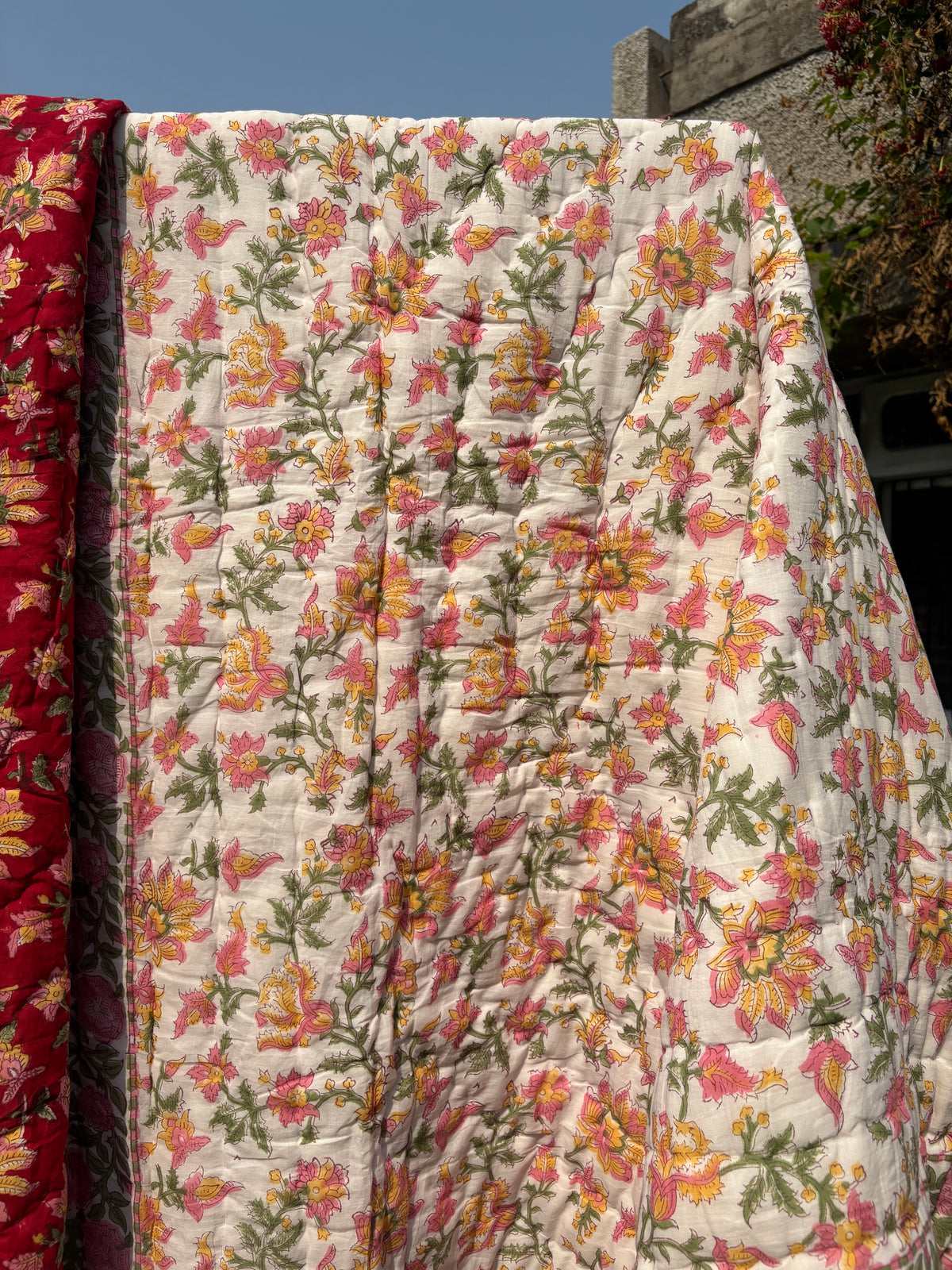 Pomegranate Reversible Cotton Single Quilt (Razai)