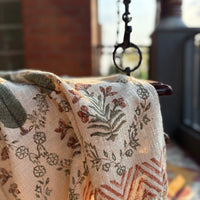 Premium Handblock Printed Sofa Throw & Mini-Bedcover
