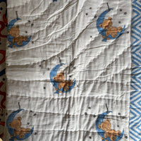 Sleepy Bear Handblock Baby Quilt (Surgical Cotton)