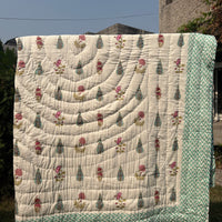 Mughal Reversible Cotton Single Quilt (Razai)