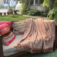 Dabu Print Handblock Sofa Throw