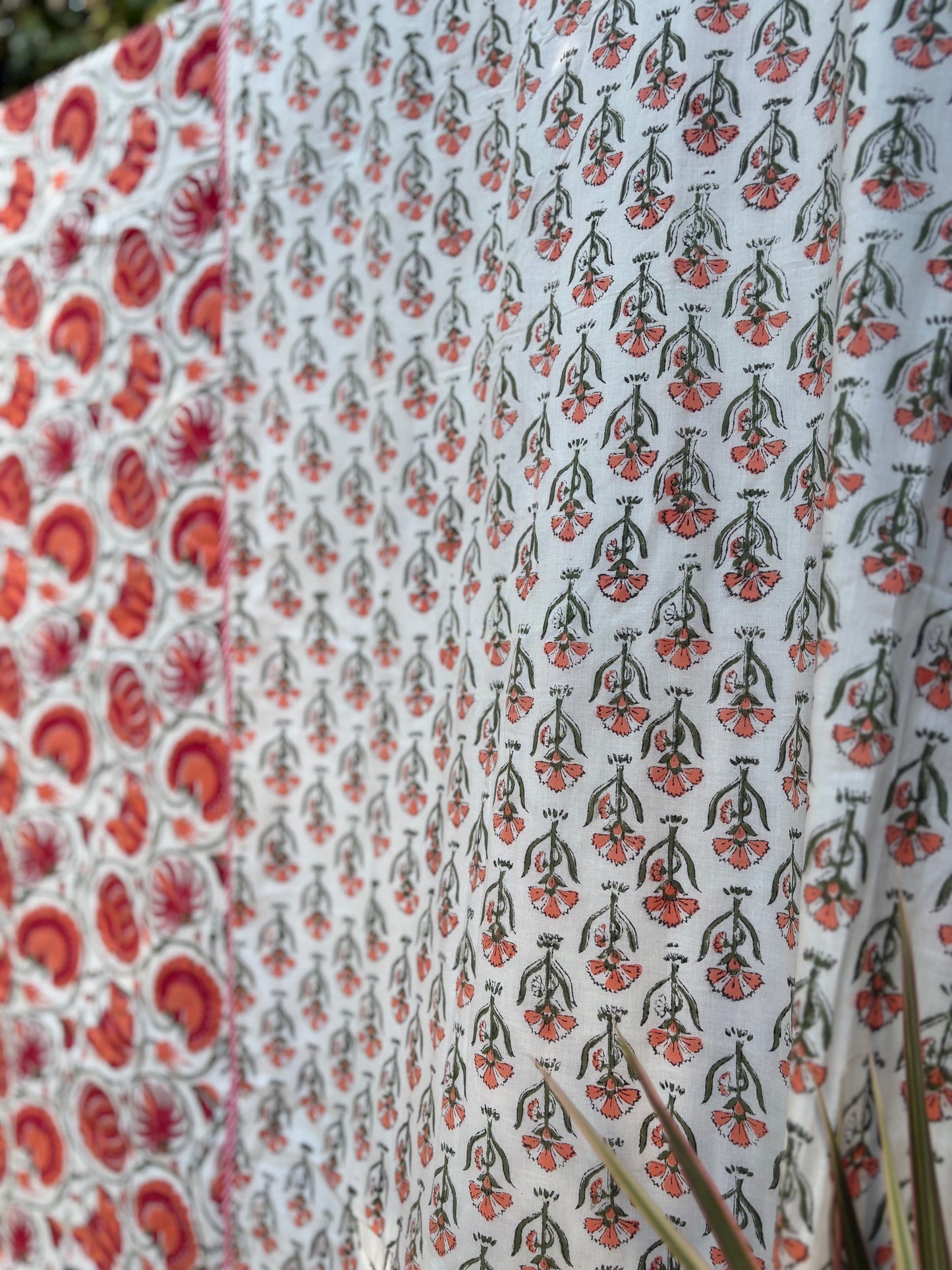 Handblock Double Bed Dohar (Mul Cotton) (90”x108”)
