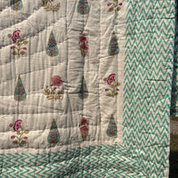 Mughal Reversible Cotton Single Quilt (Razai)