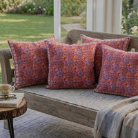Hand Block Printed Cotton Cushion Covers Set of 5 | Jaipur Floral Pillow Covers