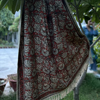 Hand Block Kalamkari Sofa Throw