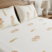 Percale Jaipur Paisley Palm Woodblock bedsheet