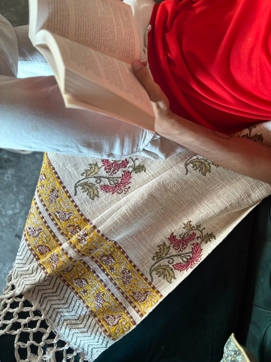 Handblock Printed Sofa Throw
