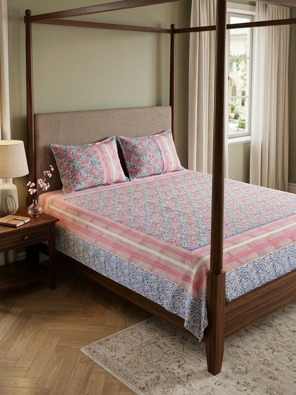 Handblock Jaipur Bedsheet