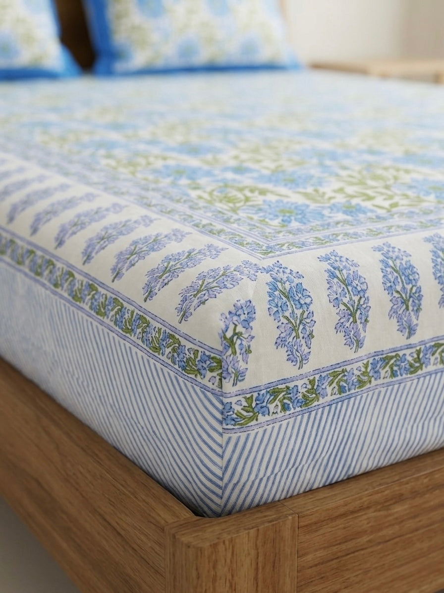 Handblock Sanganer Bedsheet King Size