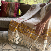 Handblock Printed Sofa Throw