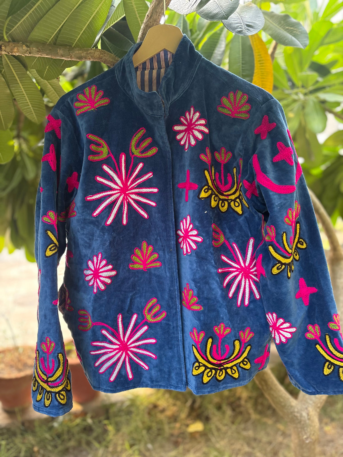 Tiger Print Hand Embroidered Suzani Jacket