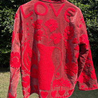 Red Paisley Hand Embroidered Suzani Jacket