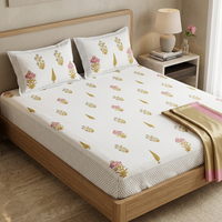 Percale Jaipuri Handblock printed bedsheet