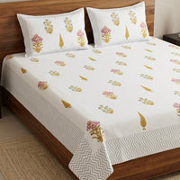 Percale Jaipuri Handblock printed bedsheet