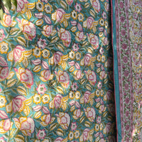Handblock Double Bed Dohar (Mul Cotton) (90”x108”)