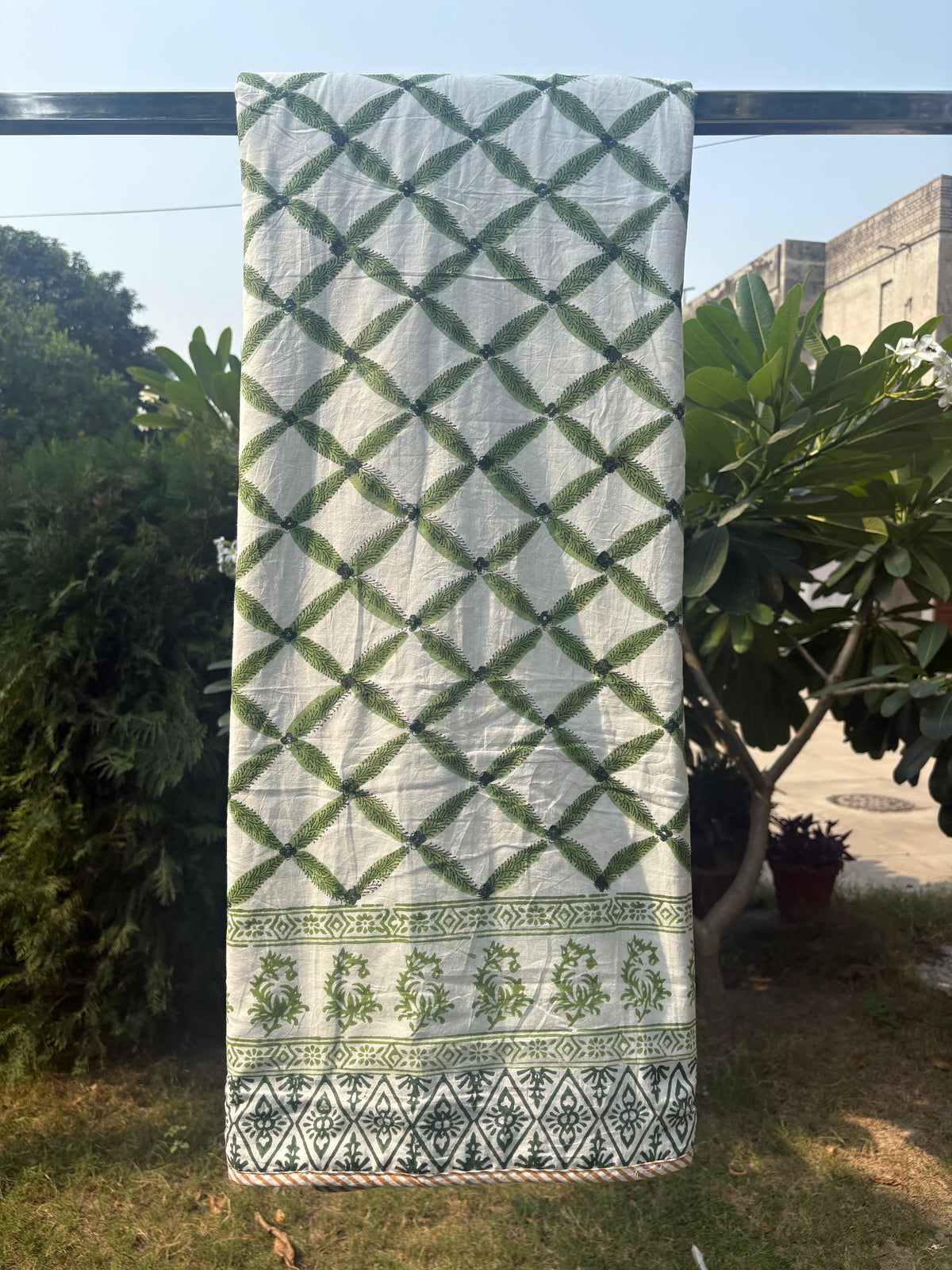Mughal Garden Single Bed (Mul Cotton) (60”x90”)