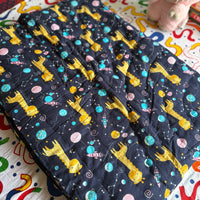Planet Giraffe Baby Quilt (Surgical Cotton)