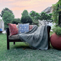 Dabu Print Handblock Sofa Throw