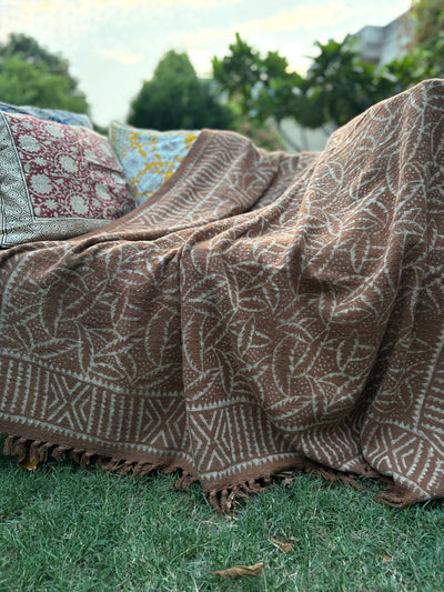 Dabu Print Handblock Sofa Throw