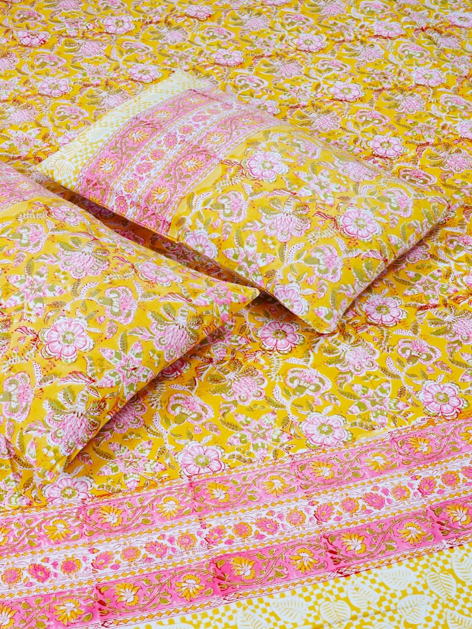 Handblock Sanganer Bedsheet King Size