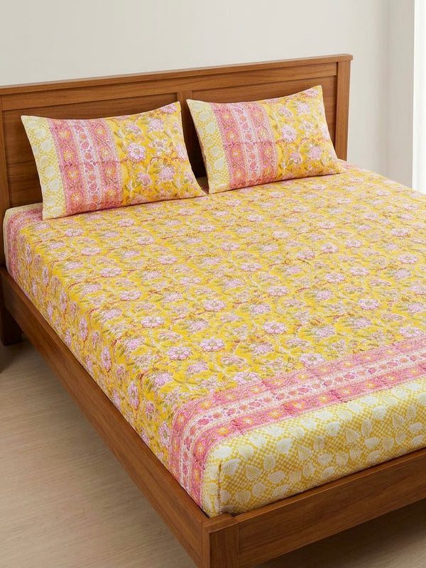 Handblock Sanganer Bedsheet King Size