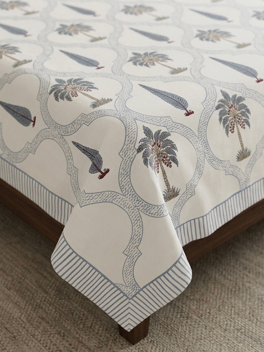 Percale Jaal Handblock bedsheets