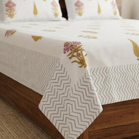 Percale Jaipuri Handblock printed bedsheet