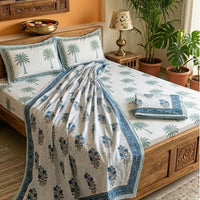 Handblock Dohar Pair (Mul Cotton) (60”x90”)