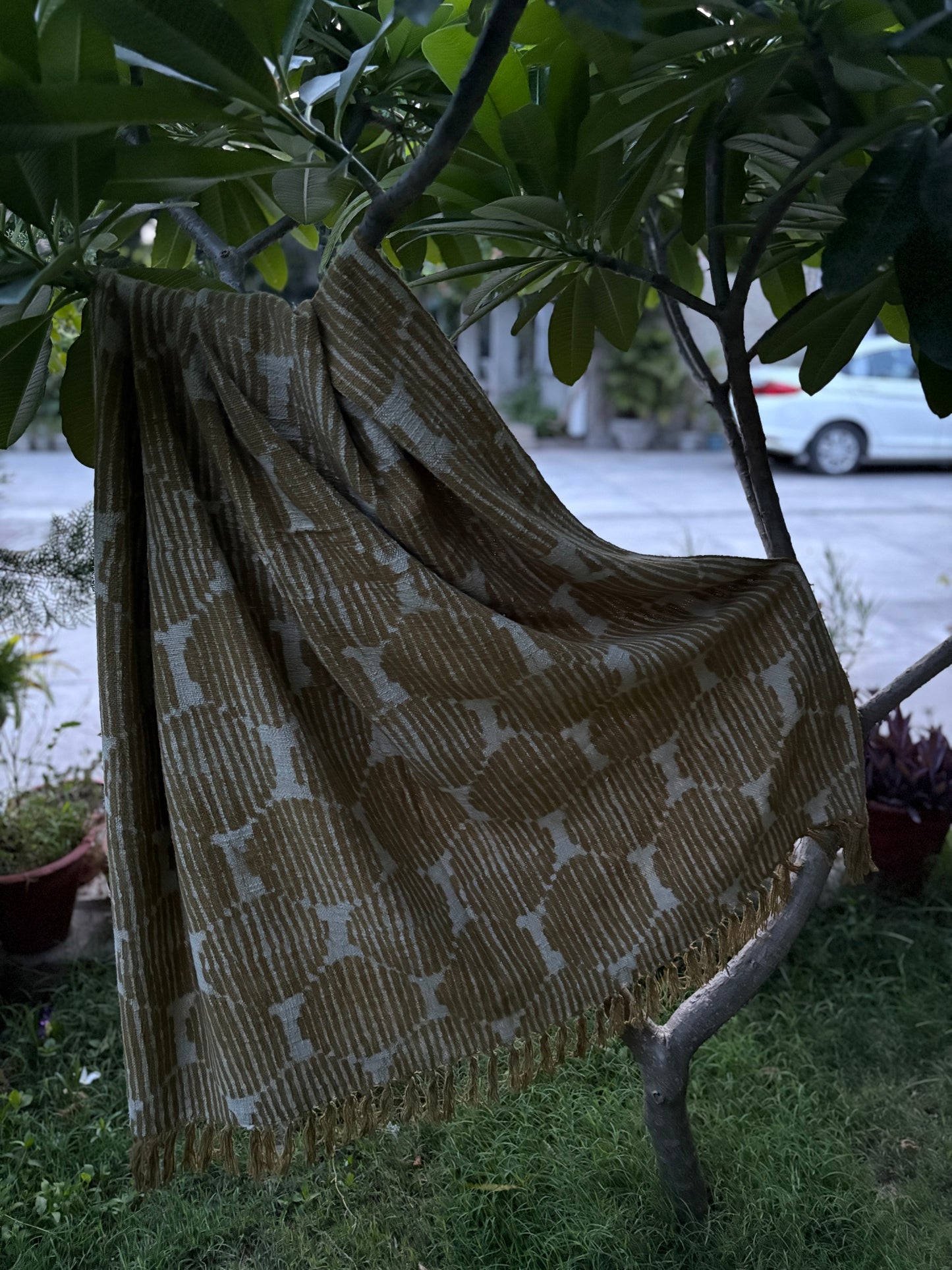 Dabu Print Handblock Sofa Throw