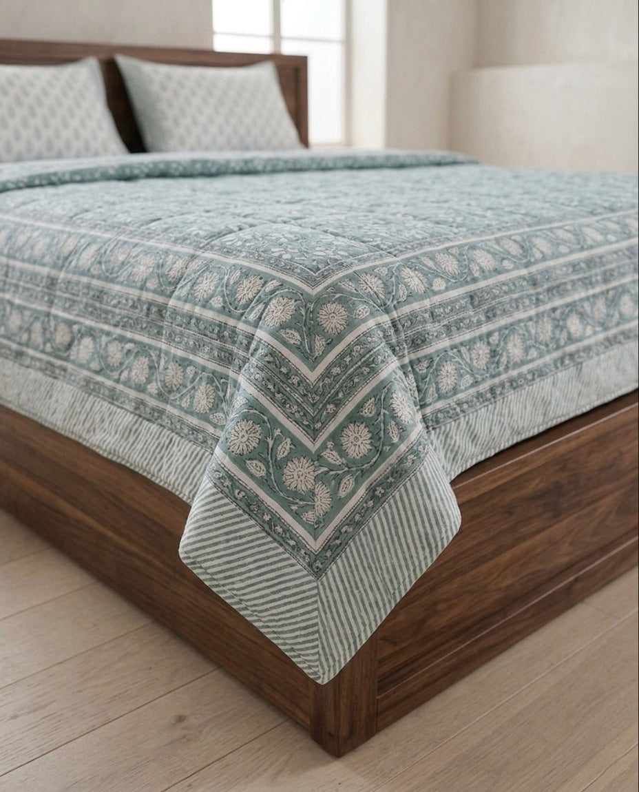 Handblock Sanganer Bedsheet
