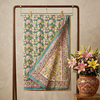 Handblock Double Bed Dohar (Mul Cotton) (90”x108”)