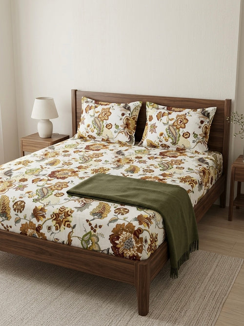 Fitted Digital Chintz print Bedsheet