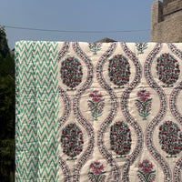 Mughal Reversible Cotton Single Quilt (Razai)