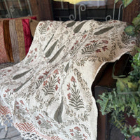 Premium Handblock Printed Sofa Throw & Mini-Bedcover