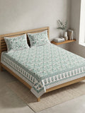 Hand Block Sanganer Bedsheet Set King Size
