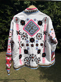 Snow White Hand Embroidered Suzani Jacket