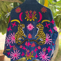 Tiger Print Hand Embroidered Suzani Jacket