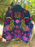 Tiger Print Hand Embroidered Suzani Jacket