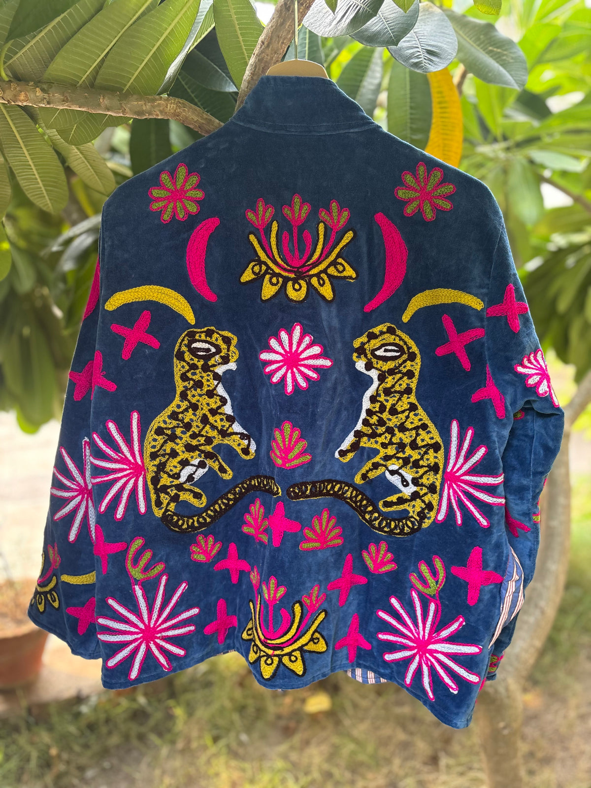 Tiger Print Hand Embroidered Suzani Jacket