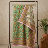 Handblock Double Bed Dohar (Mul Cotton) (90”x108”)