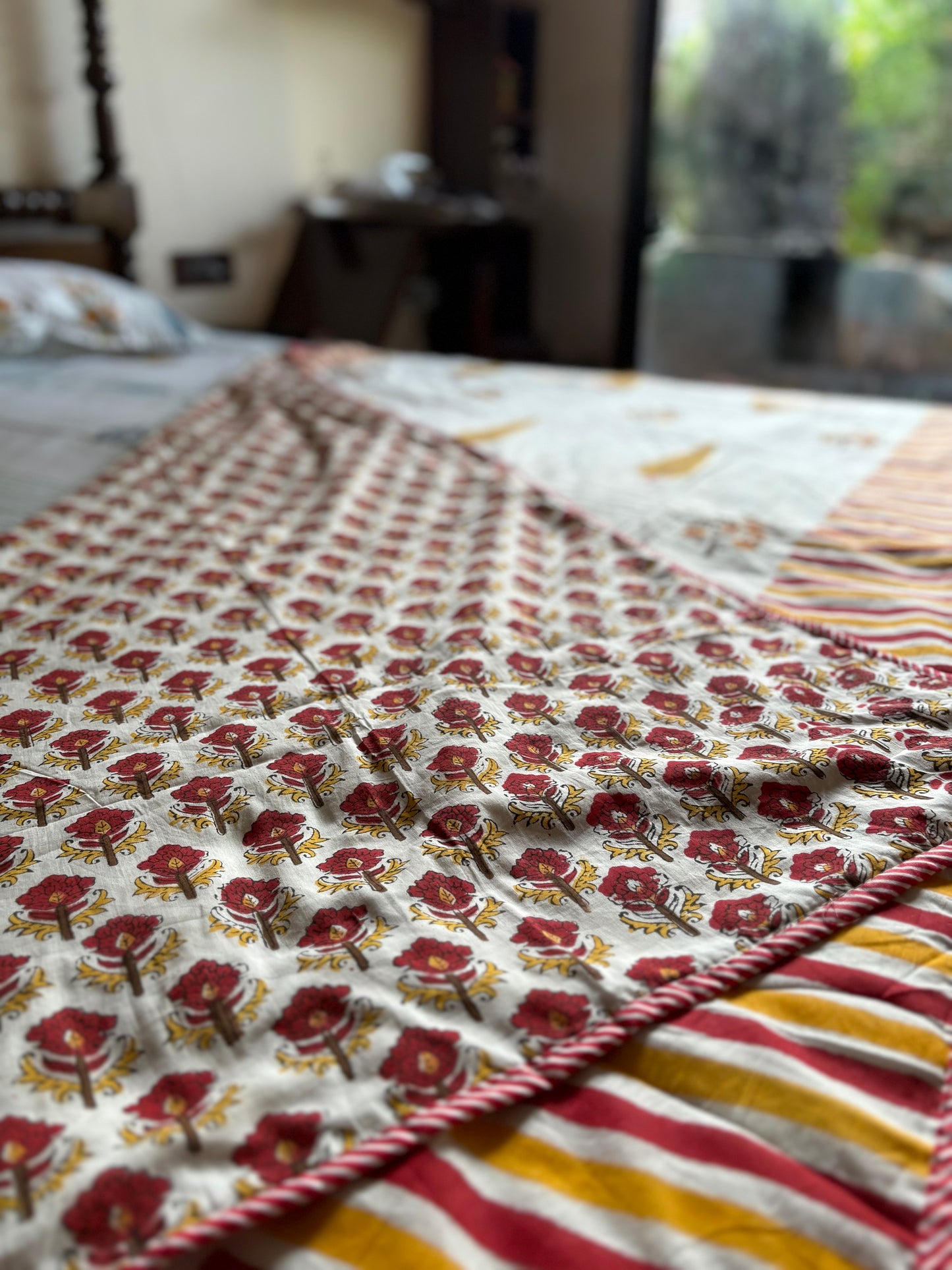 Handblock Dohar Pair (Mul Cotton) (60”x90”)