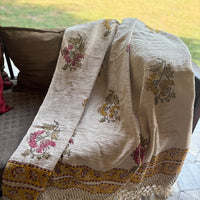 Handblock Printed Sofa Throw