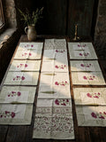 Hand Block Canvas Table Runner & 6 Mats Set